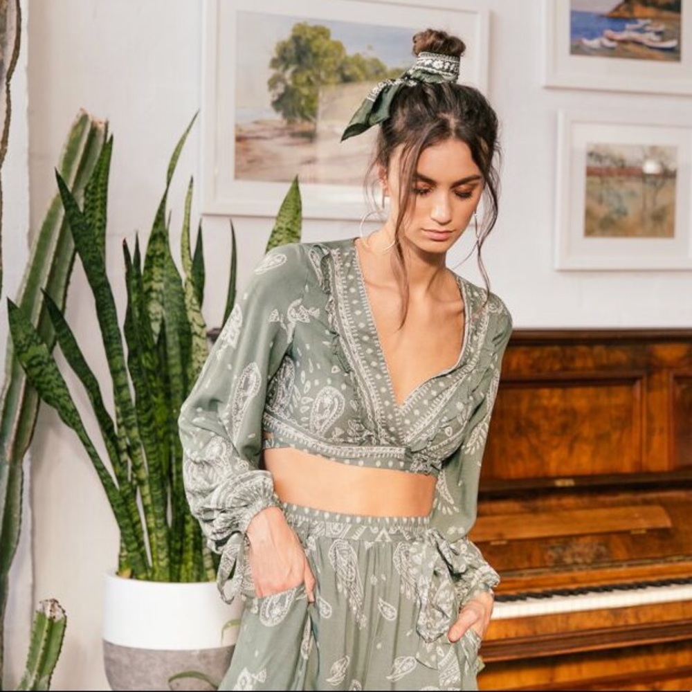 JORDIE WRAP CROP CONSTANCE PRINT JAASE BOUTIQUE - Picture 4 of 8